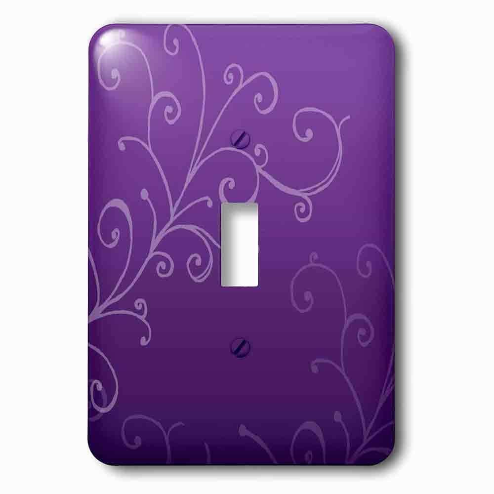 Single Toggle Wallplate With Stylish Swirl Purple