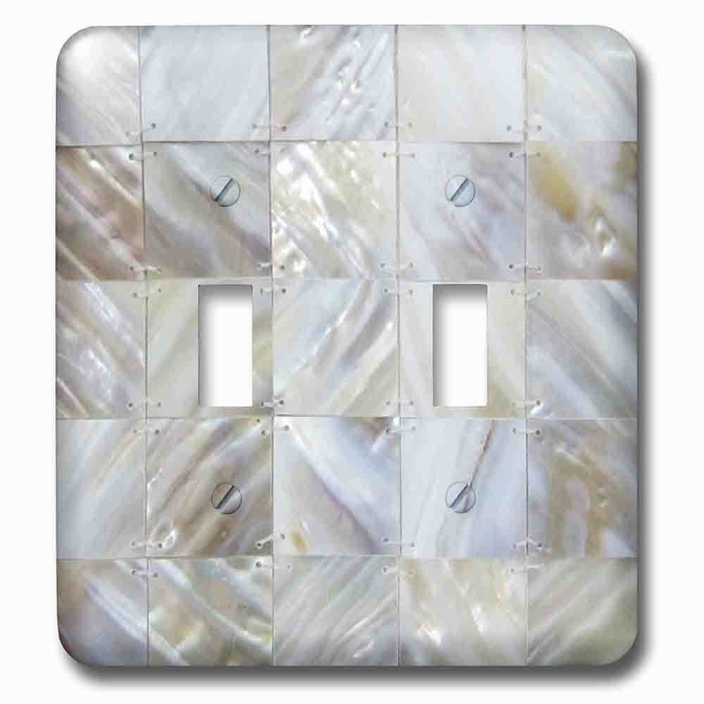 Double Toggle Wallplate With Picturing Mother Of Pearl