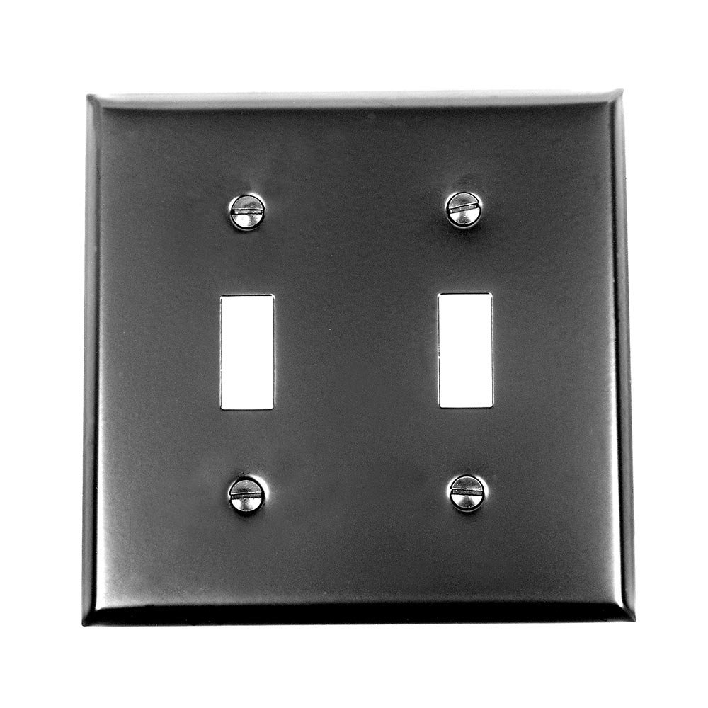 Double Toggle Switchplate in Black