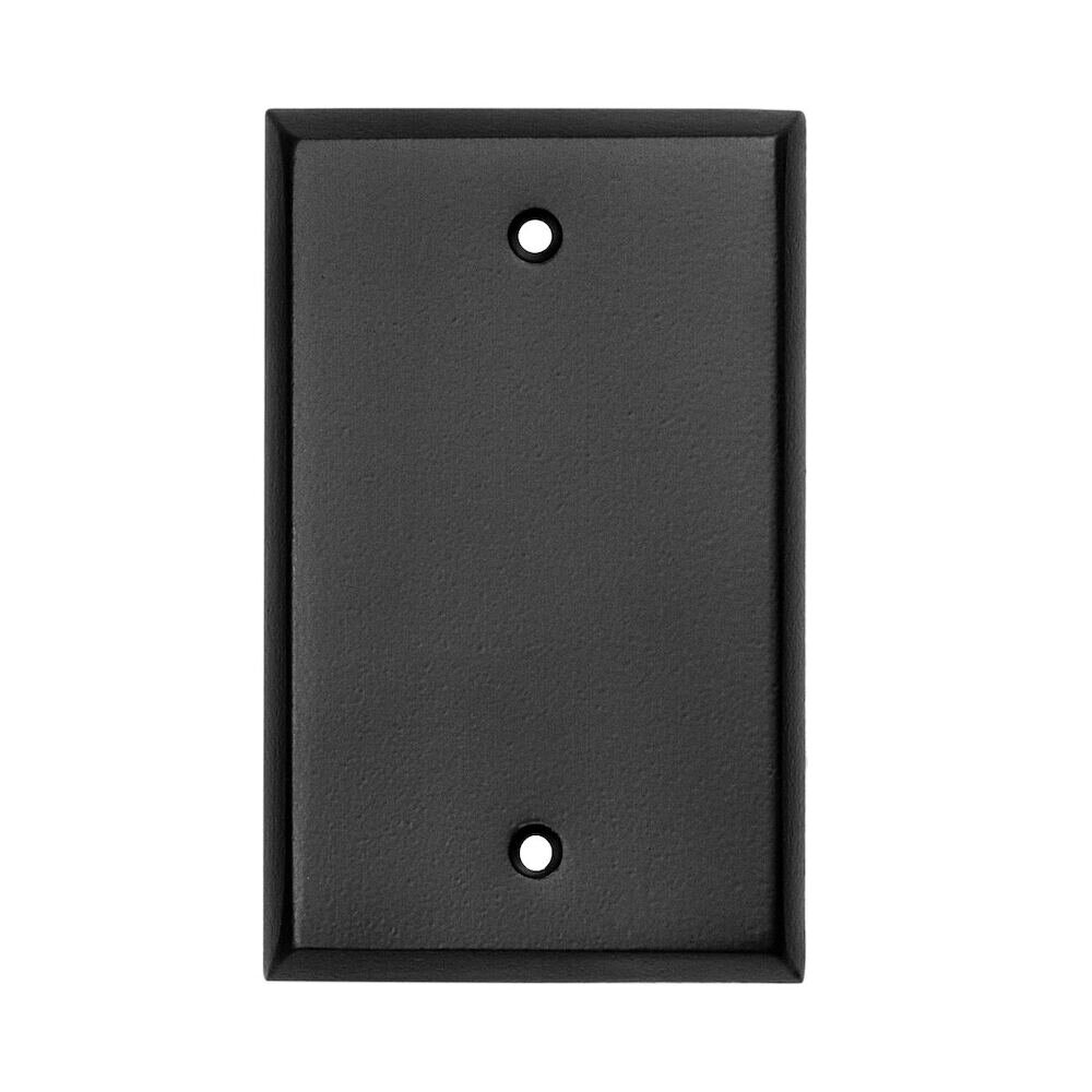 Blank Wall Plate in Black Iron