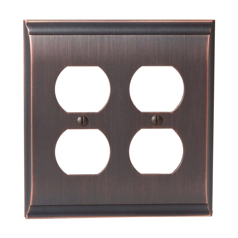 Double Outlet Wallplate in Oil Rubbed Bronze