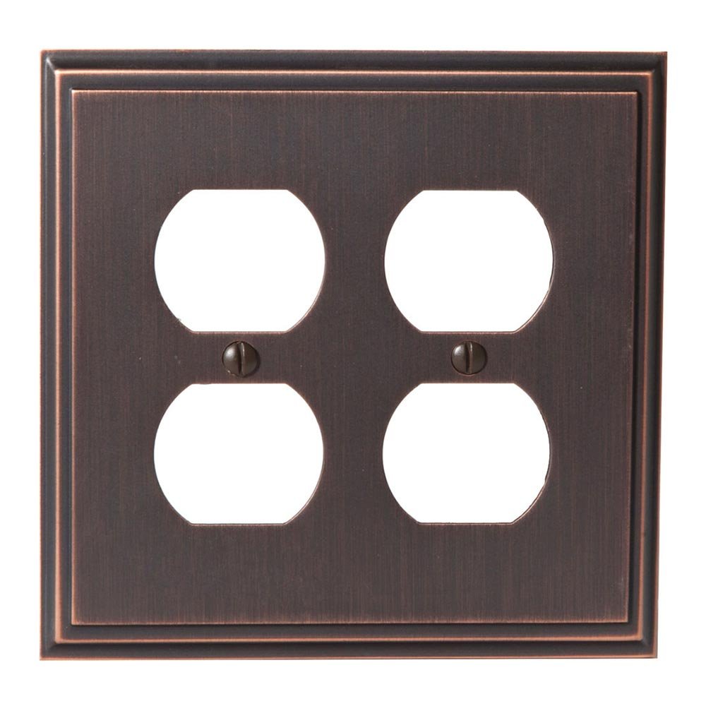 Double Outlet Wallplate in Oil Rubbed Bronze