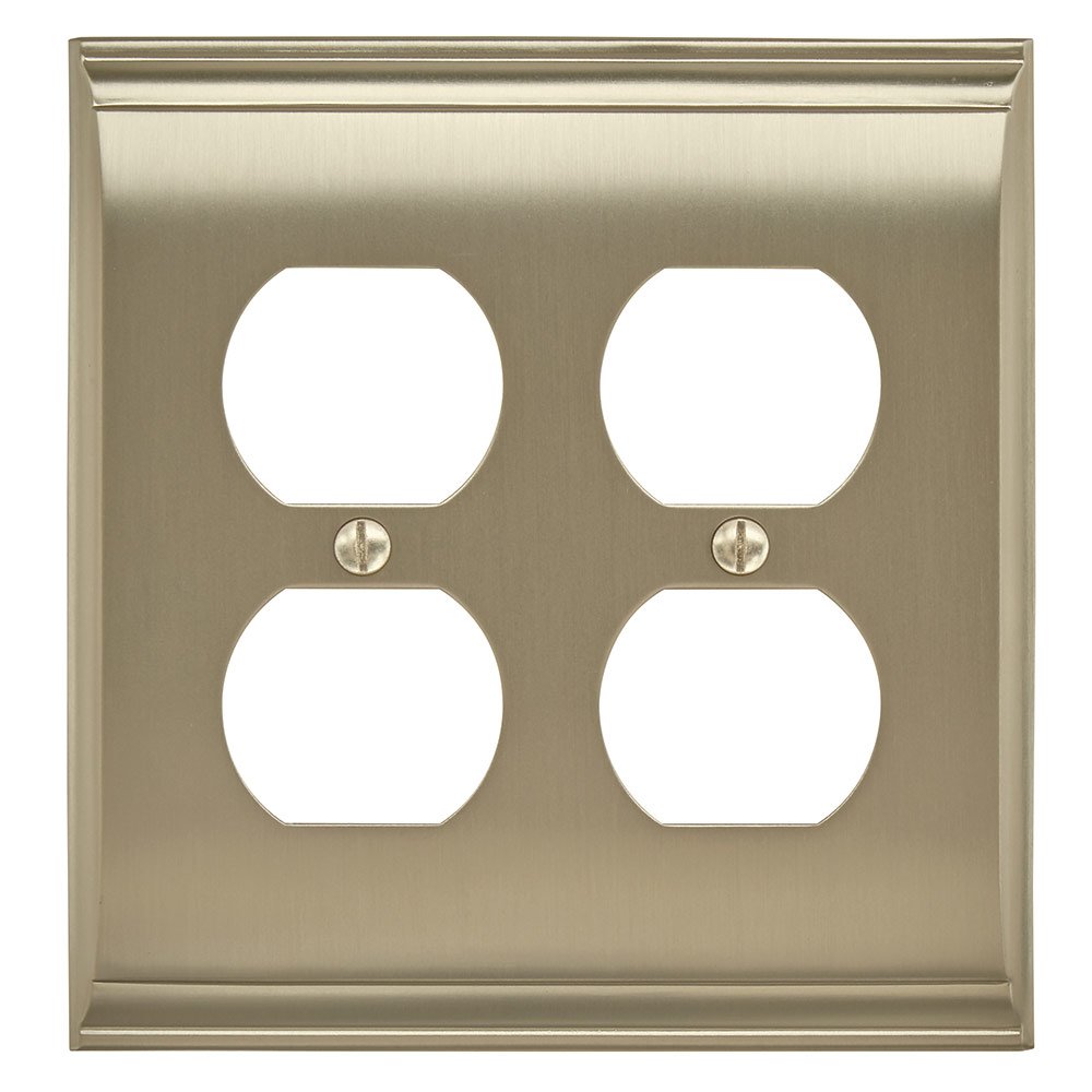 Double Outlet Wall Plate in Golden Champagne