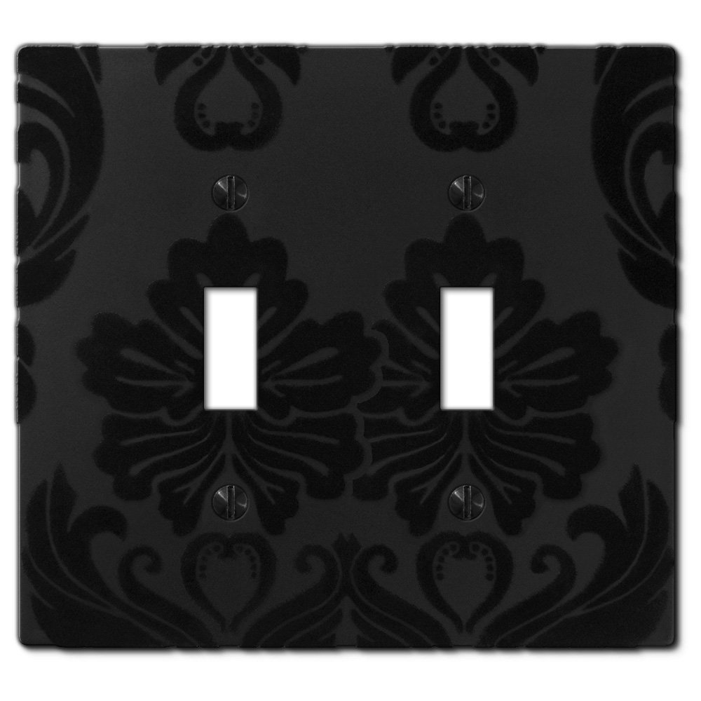 Double Toggle Wallplate in Black