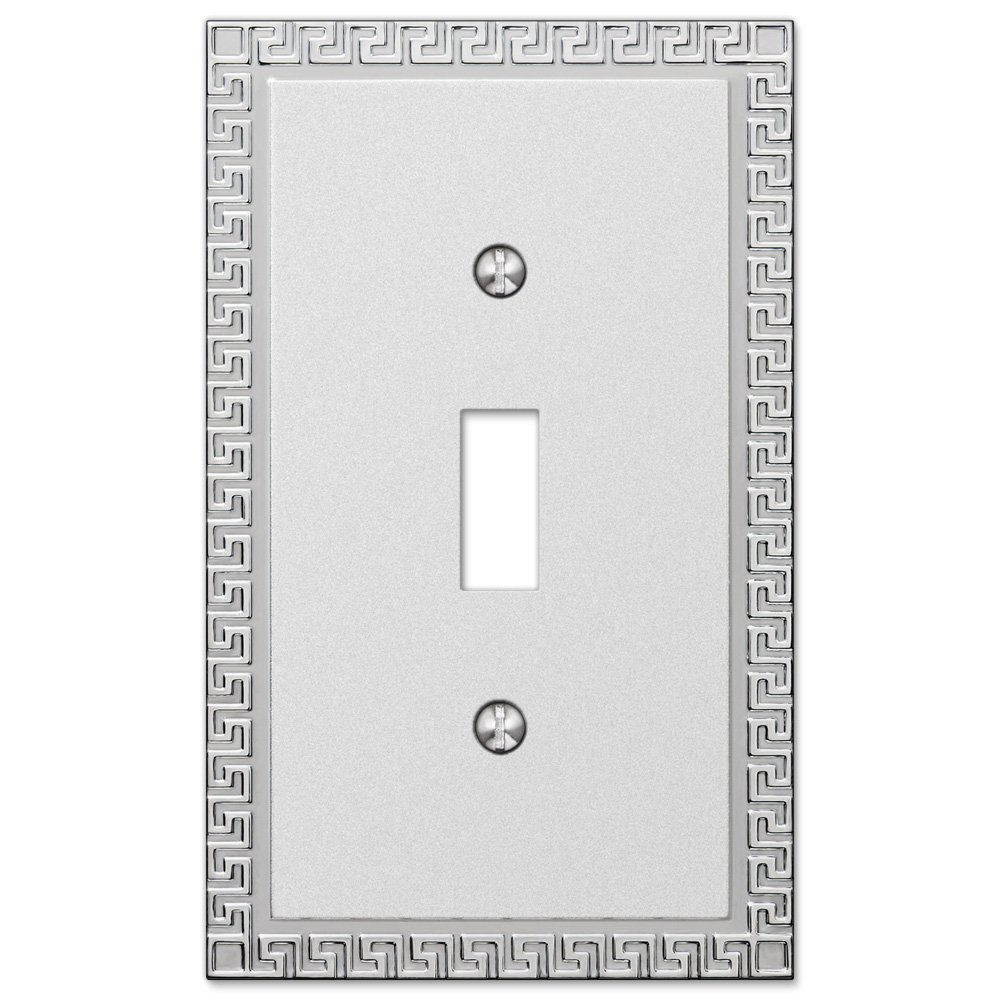 Single Toggle Wallplate in Frosted Chrome