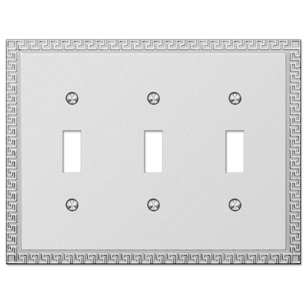 Triple Toggle Wallplate in Frosted Chrome