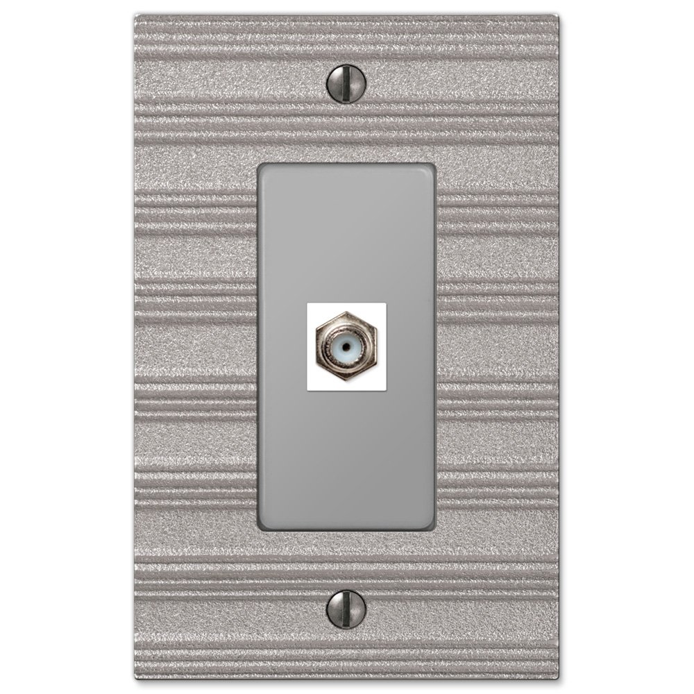 Single Cable Wallplate in Frosted Nickel