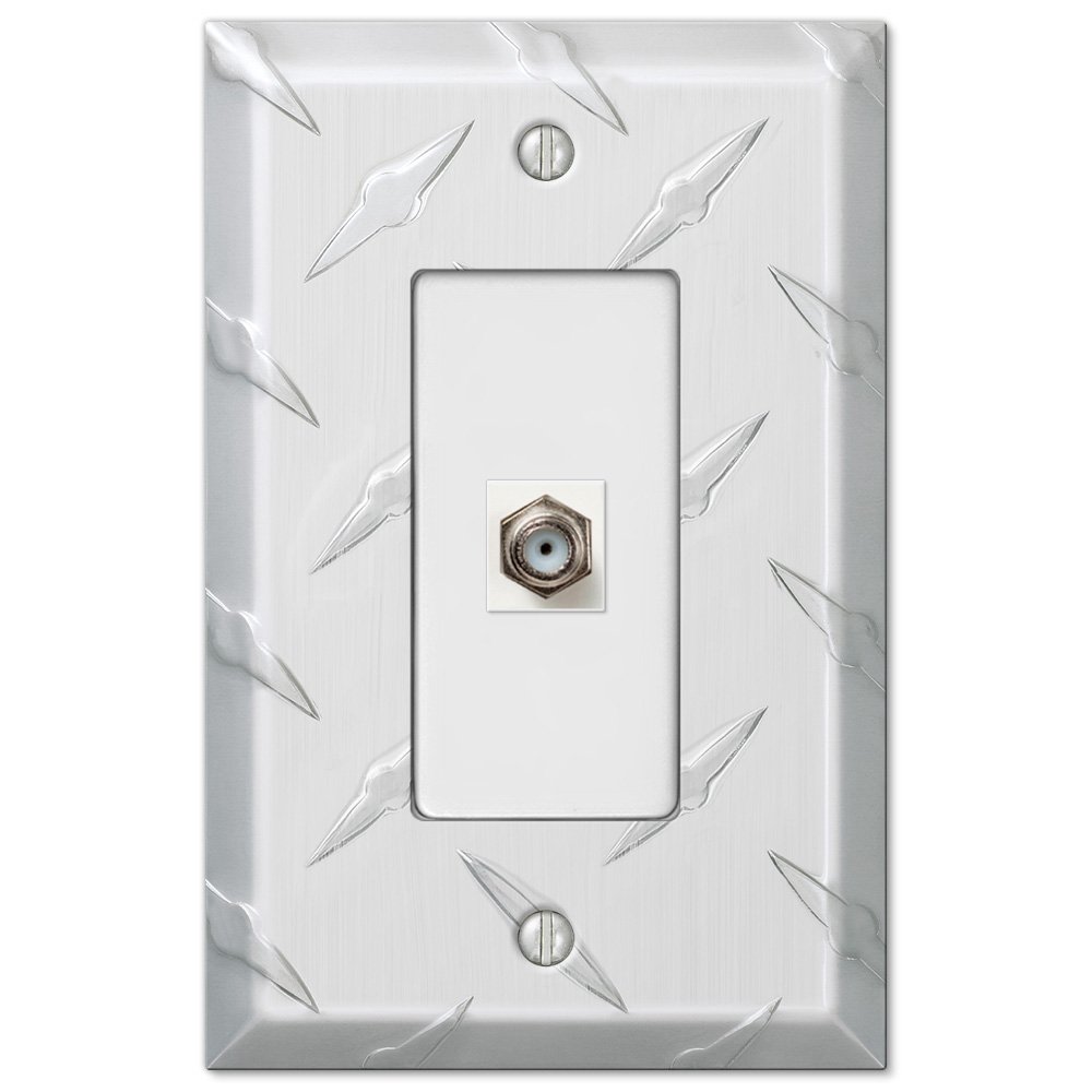 Single Cable Wallplate in Aluminum