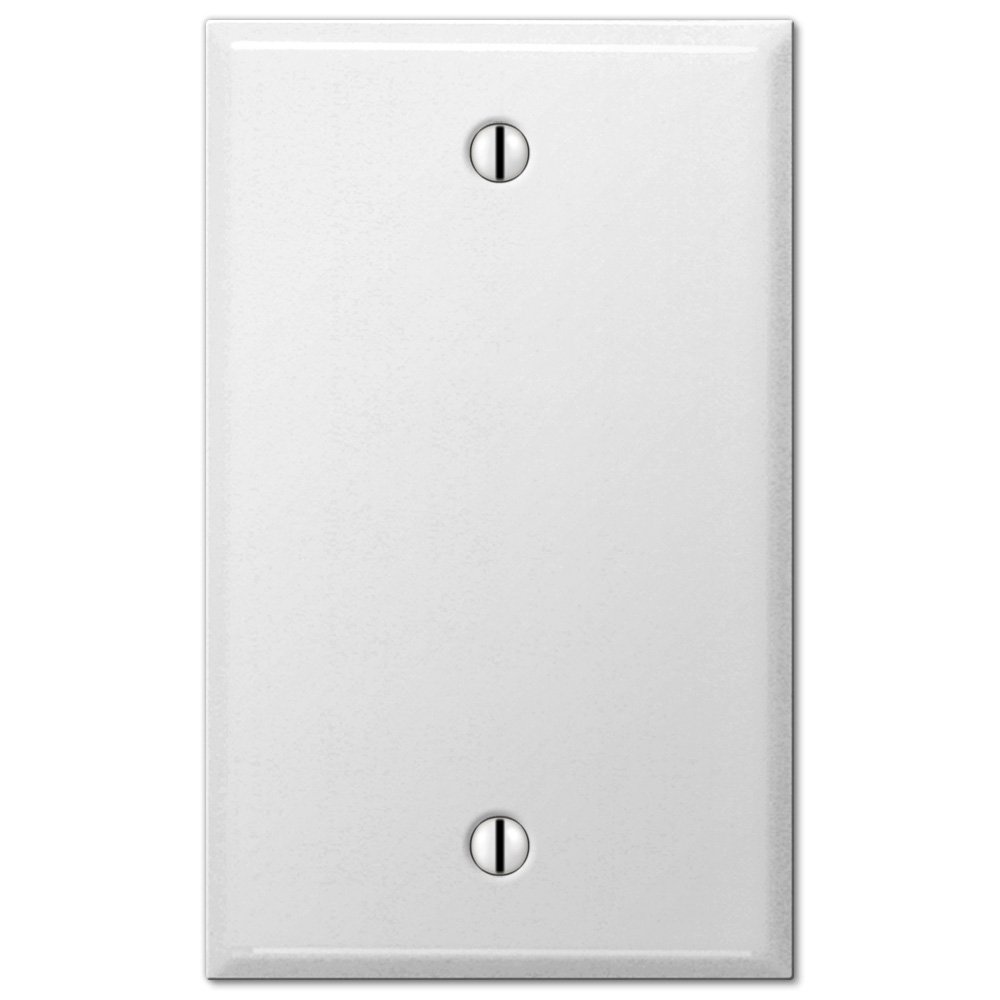 Single Blank Wallplate in White Smooth