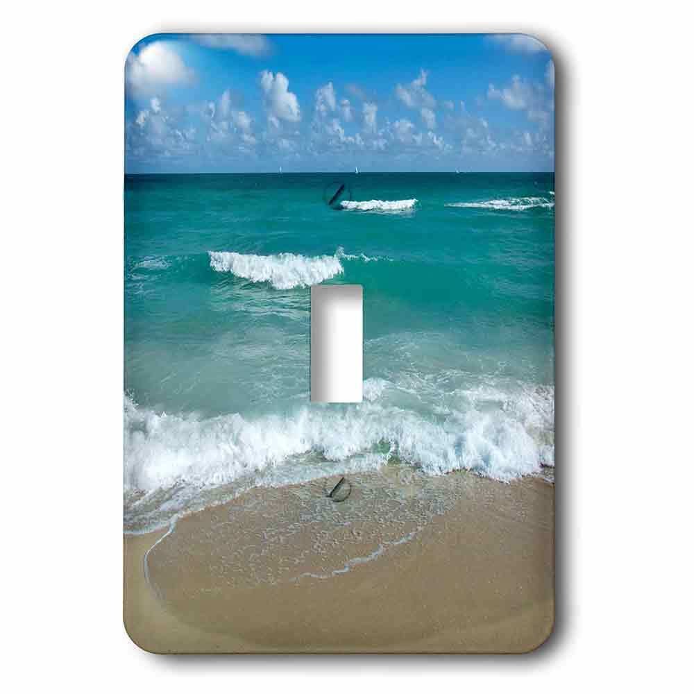 Single Toggle Switch Plate With Miami Beach Sand