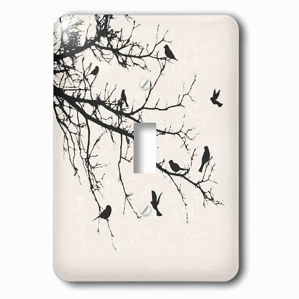 Single Toggle Wallplate With Birds On Branches