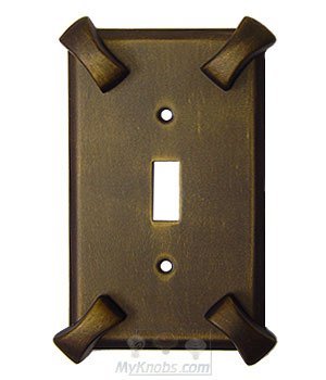 Hammerhein Switchplate Single Toggle Switchplate in Pewter with Maple Wash