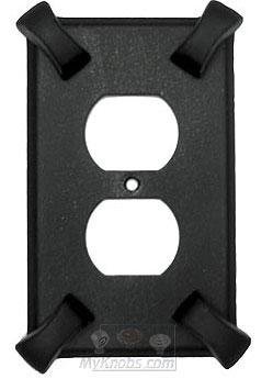 Hammerhein Switchplate Duplex Outlet Switchplate in Black with Copper Wash