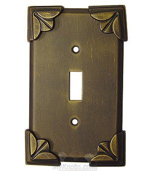 Pompeii Switchplate Single Toggle Switchplate in Bronze Rubbed