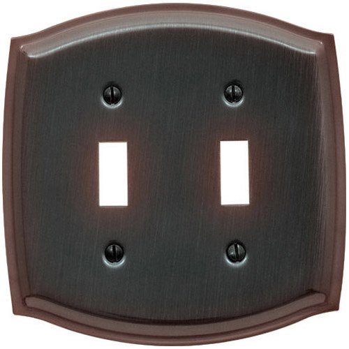 Double Toggle Colonial Switchplate in Venetian Bronze