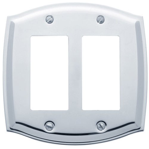 Double GFI/Rocker Colonial Switchplate in Polished Chrome