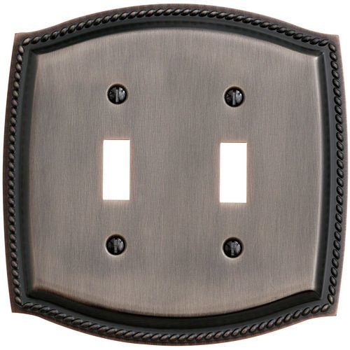 Double Toggle Rope Switchplate in Venetian Bronze