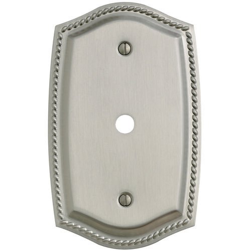 Single Cable Cover Rope Switchplate in Satin Nickel