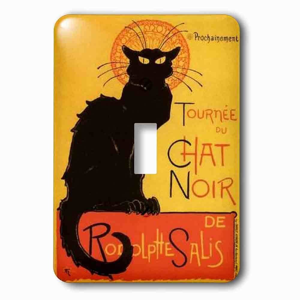 Single Toggle Wallplate With Cats Le Chat Noir