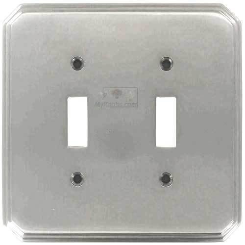 Double Toggle Deco Switchplate in Nickel Stainless
