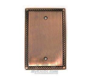 Arlington Single Blank Switchplate in Antique Copper
