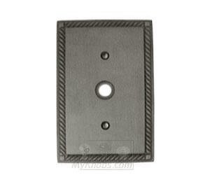 Arlington Cable Jack (2 3/8" centers) Switchplate in Pewter
