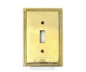 Arlington Single Toggle Switchplate in Polished Brass
