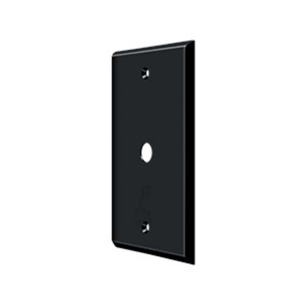 Solid Brass Cable Cover Switchplate in Paint Black