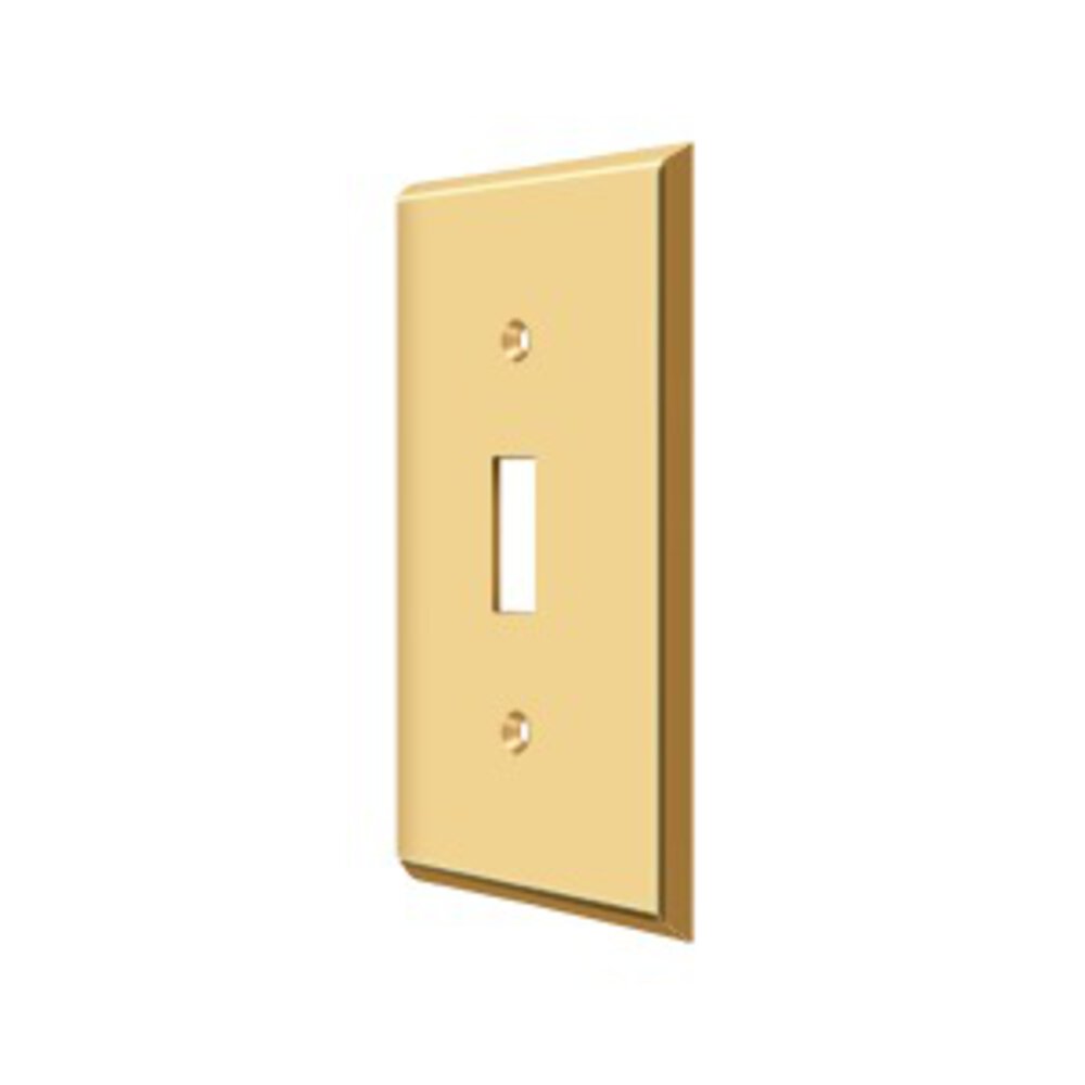Solid Brass Single Toggle Switchplate in PVD Brass
