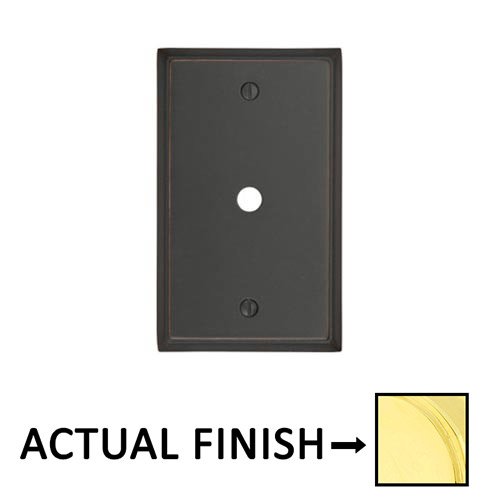 Single Cable Colonial Wallplate in Lifetime Brass