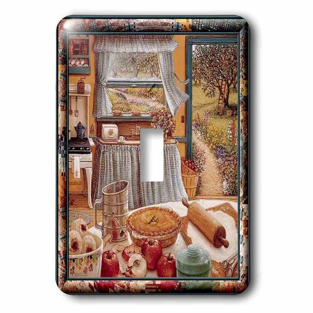 Single Toggle Switch Plate With Home Cooking And Country Art