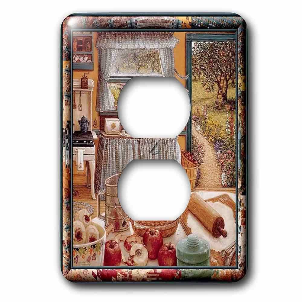 Single Duplex Switch Plate With Home Cooking And Country Art