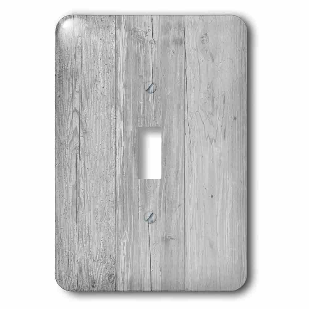 Single Toggle Wall Plate With Print Of Country Gray Barnwood