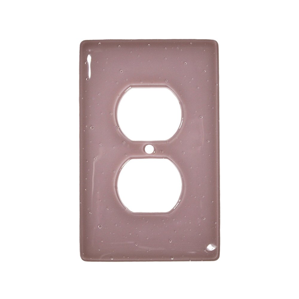 Single Outlet Glass Switchplate in Dusty Lilac