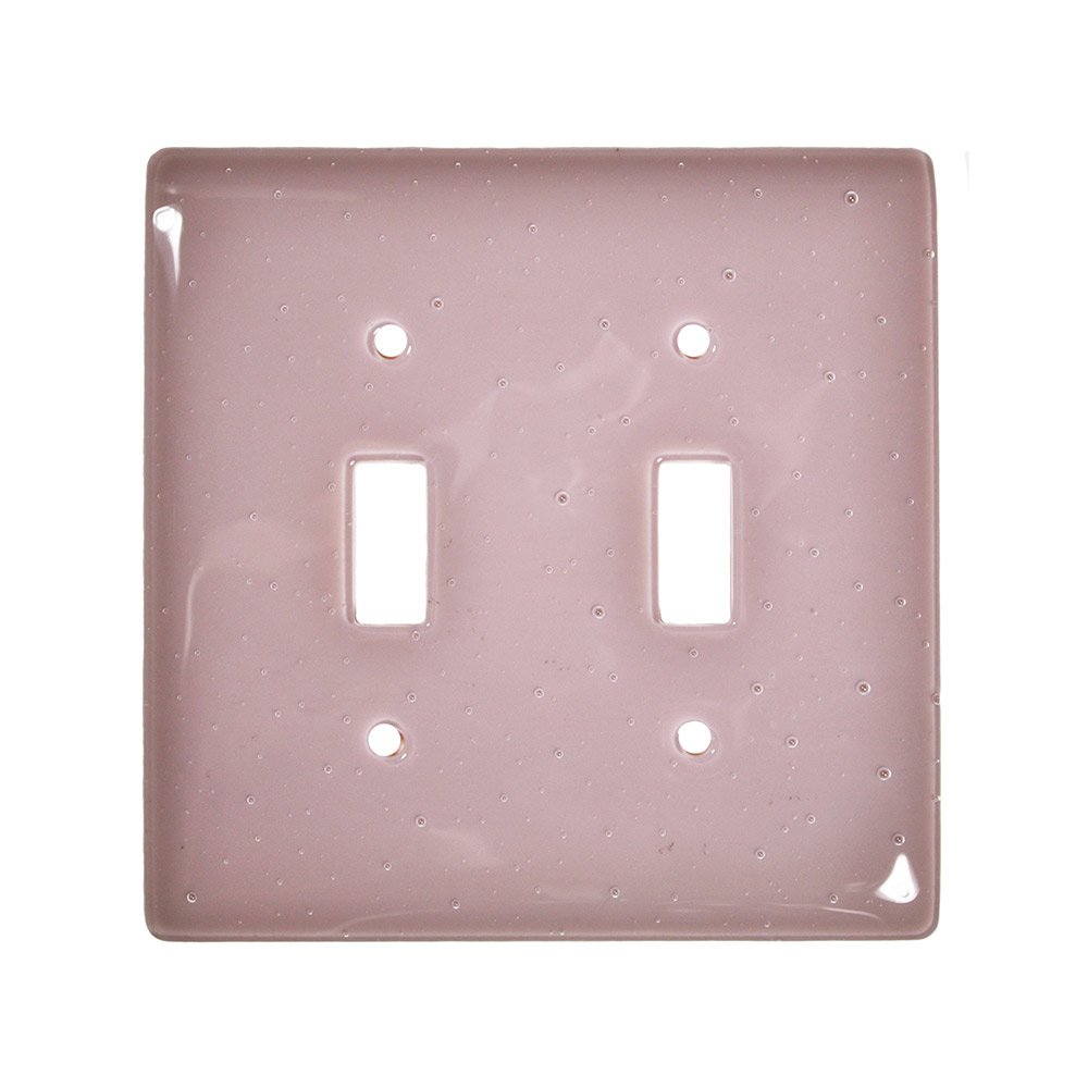 Double Toggle Glass Switchplate in Dusty Lilac