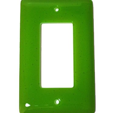 Single Rocker Glass Switchplate in Spring Green