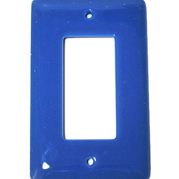 Single Rocker Glass Switchplate in Egyptian Blue