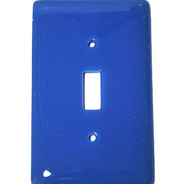Single Toggle Glass Switchplate in Egyptian Blue