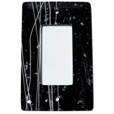 Single Rocker Glass Switchplate in White & Black