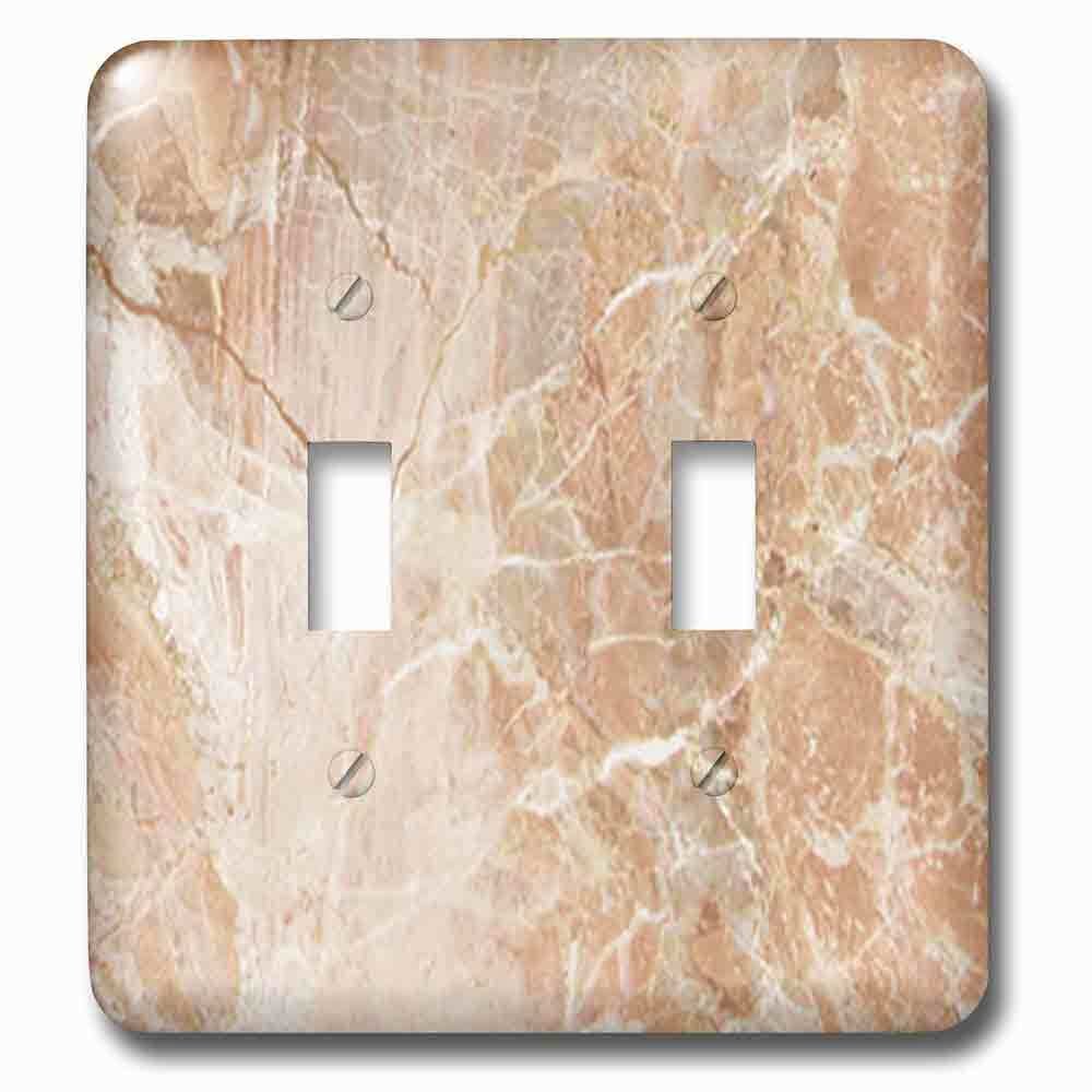Double Toggle Wallplate With Breccian Oniciata Marble Print