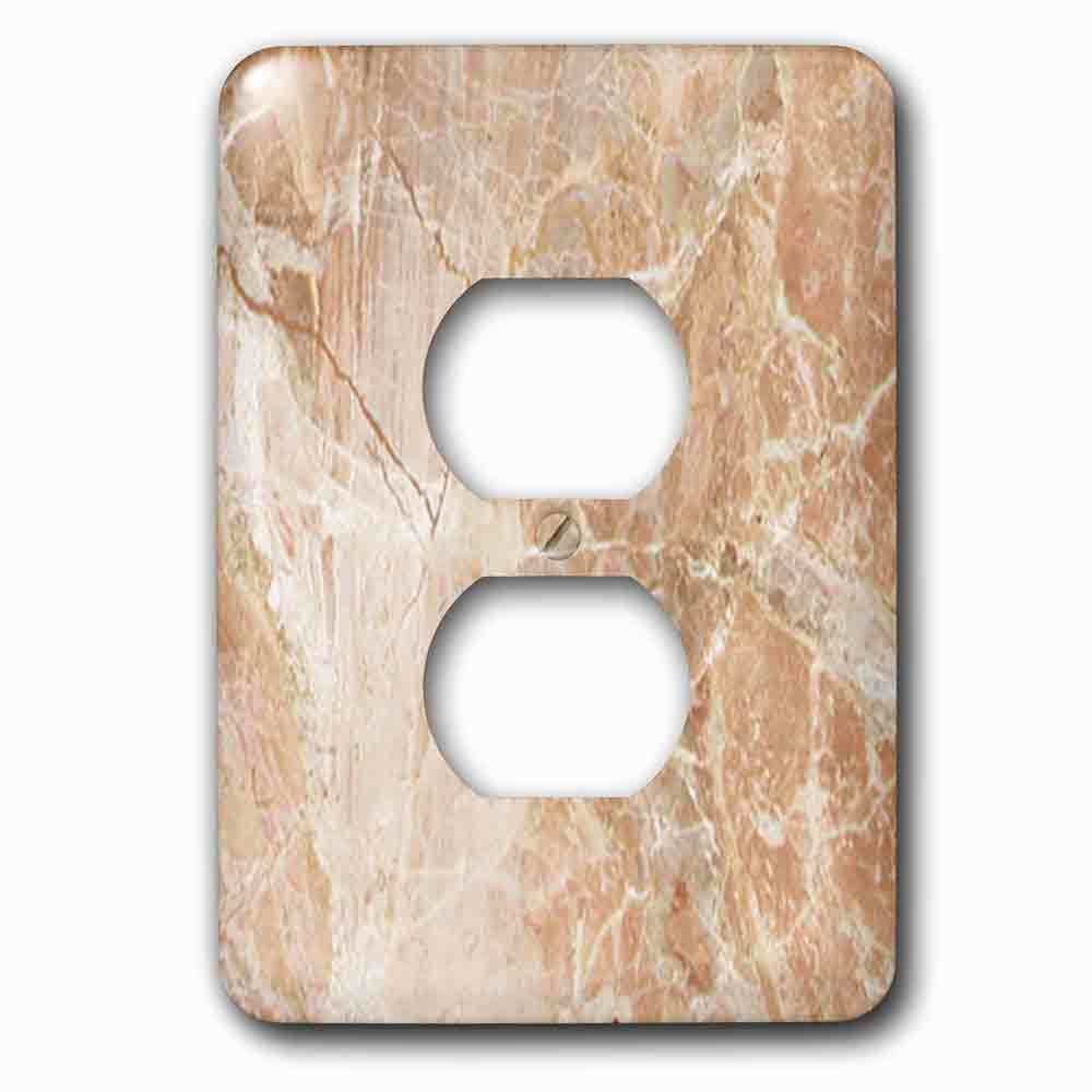 Single Duplex Outlet With Breccian Oniciata Marble Print