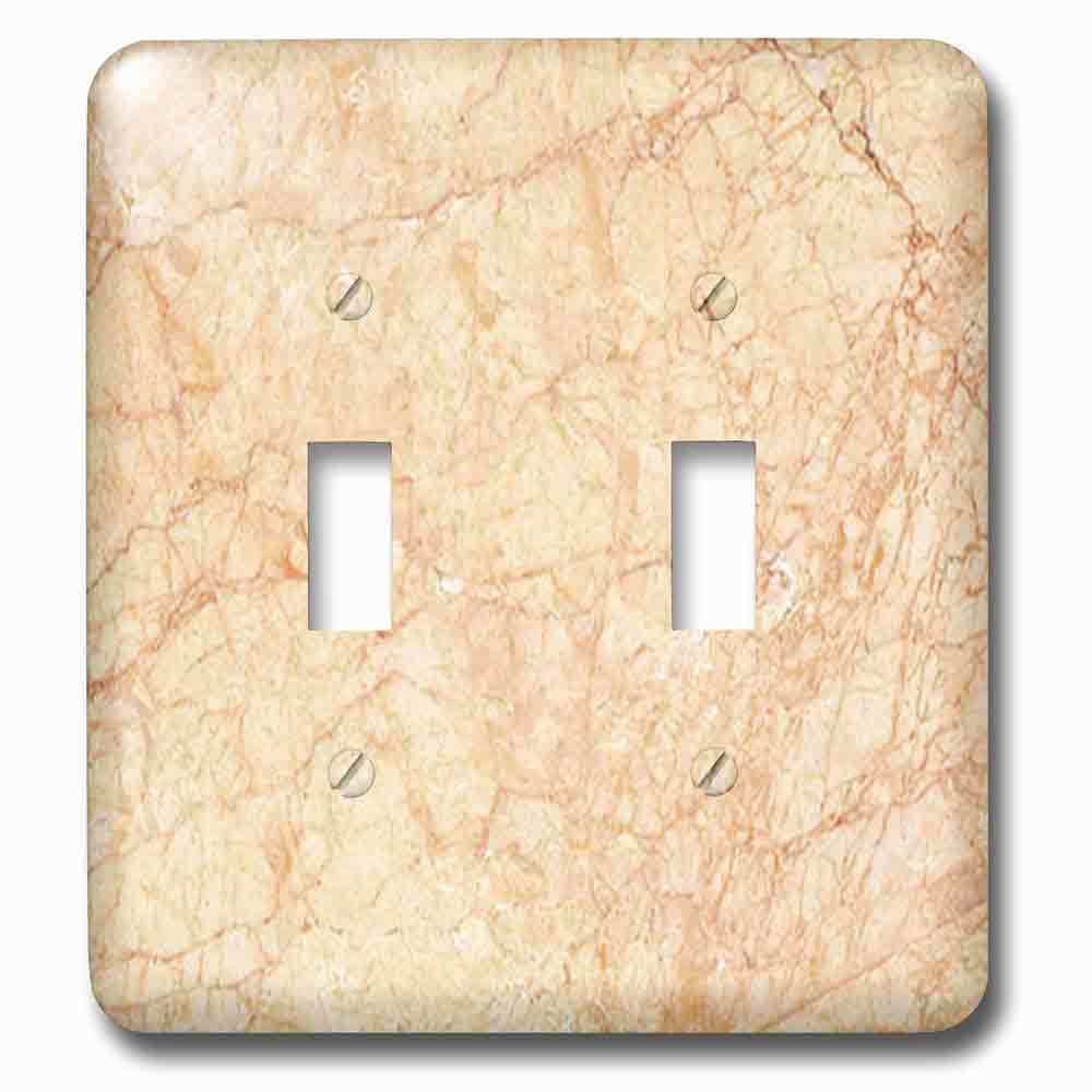 Double Toggle Wallplate With Crema Valencia Marble Print