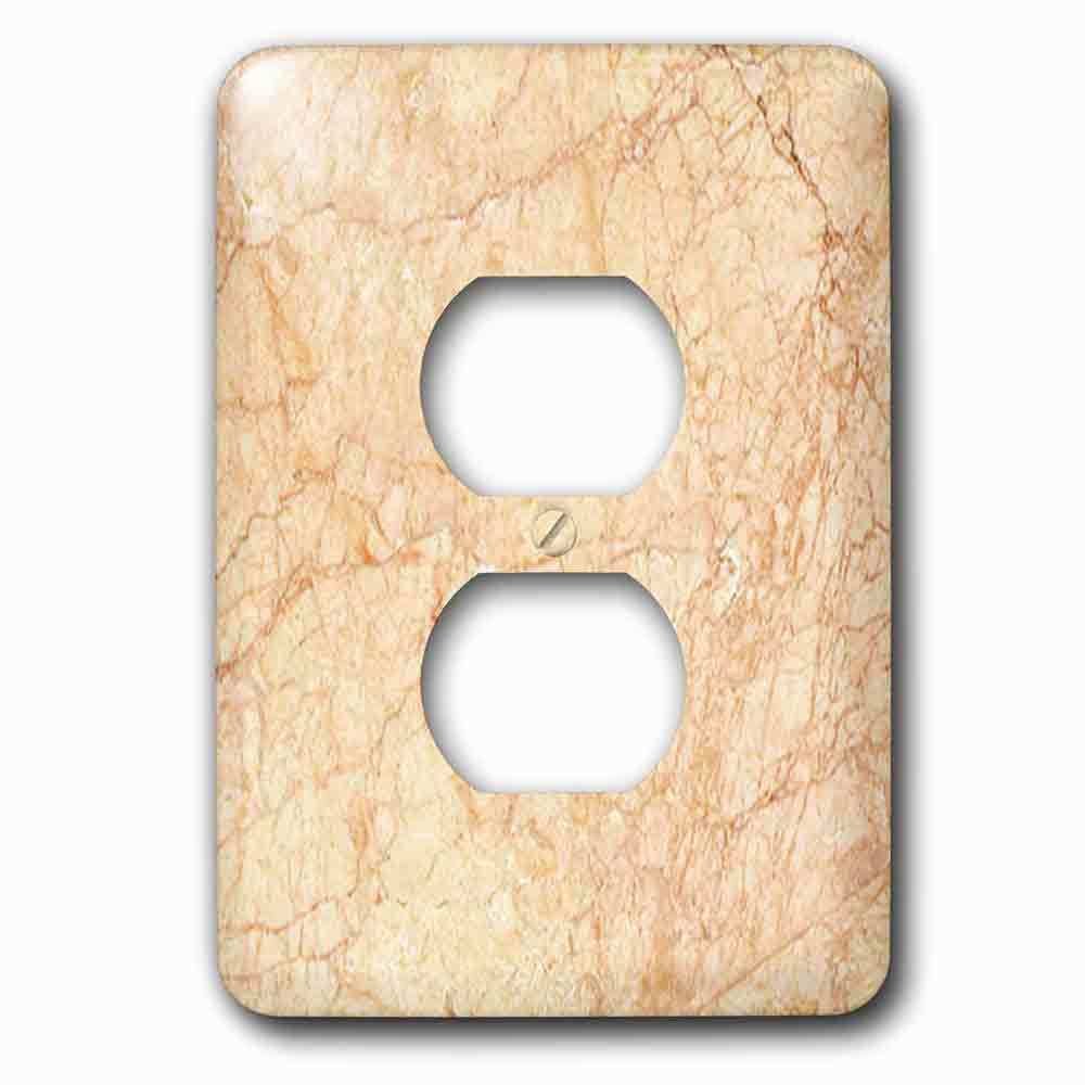 Single Duplex Outlet With Crema Valencia Marble Print