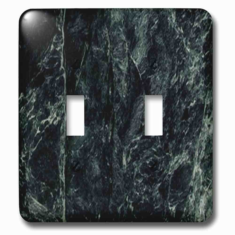 Double Toggle Wallplate With Impress Green Marble Print