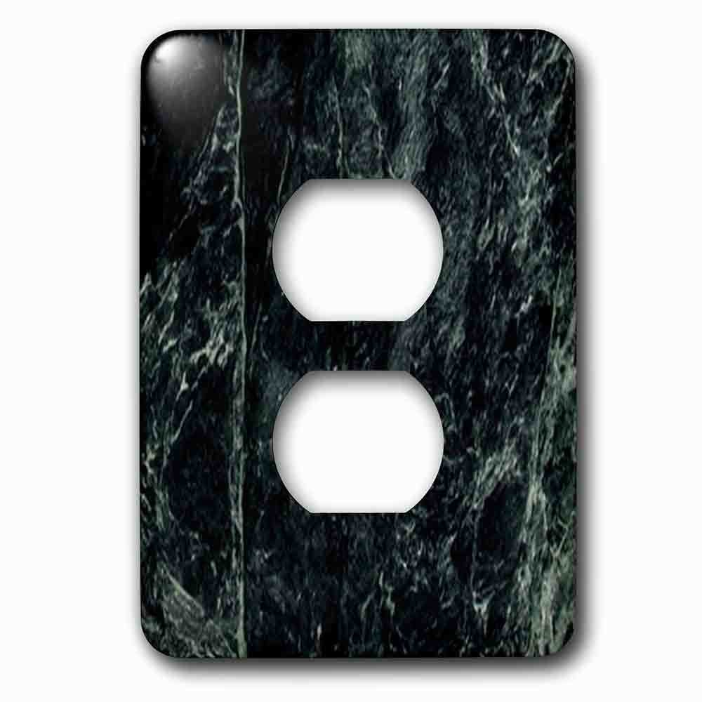 Single Duplex Outlet With Impress Green Marble Print