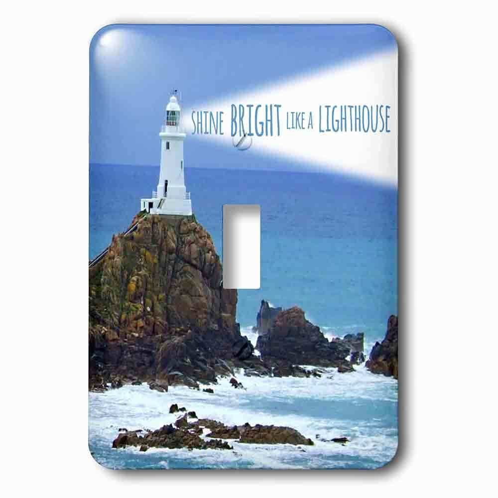 Single Toggle Wallplate With Shine Bright Like A Lighthouse Inspiring Motivational Motivating Nautical Word Saying Light House