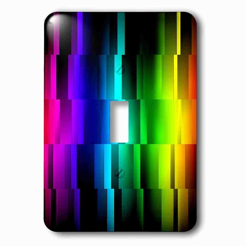 Single Toggle Wallplate With Prism Fractions A Spectrum Of Colors Displayed In Geometric Section