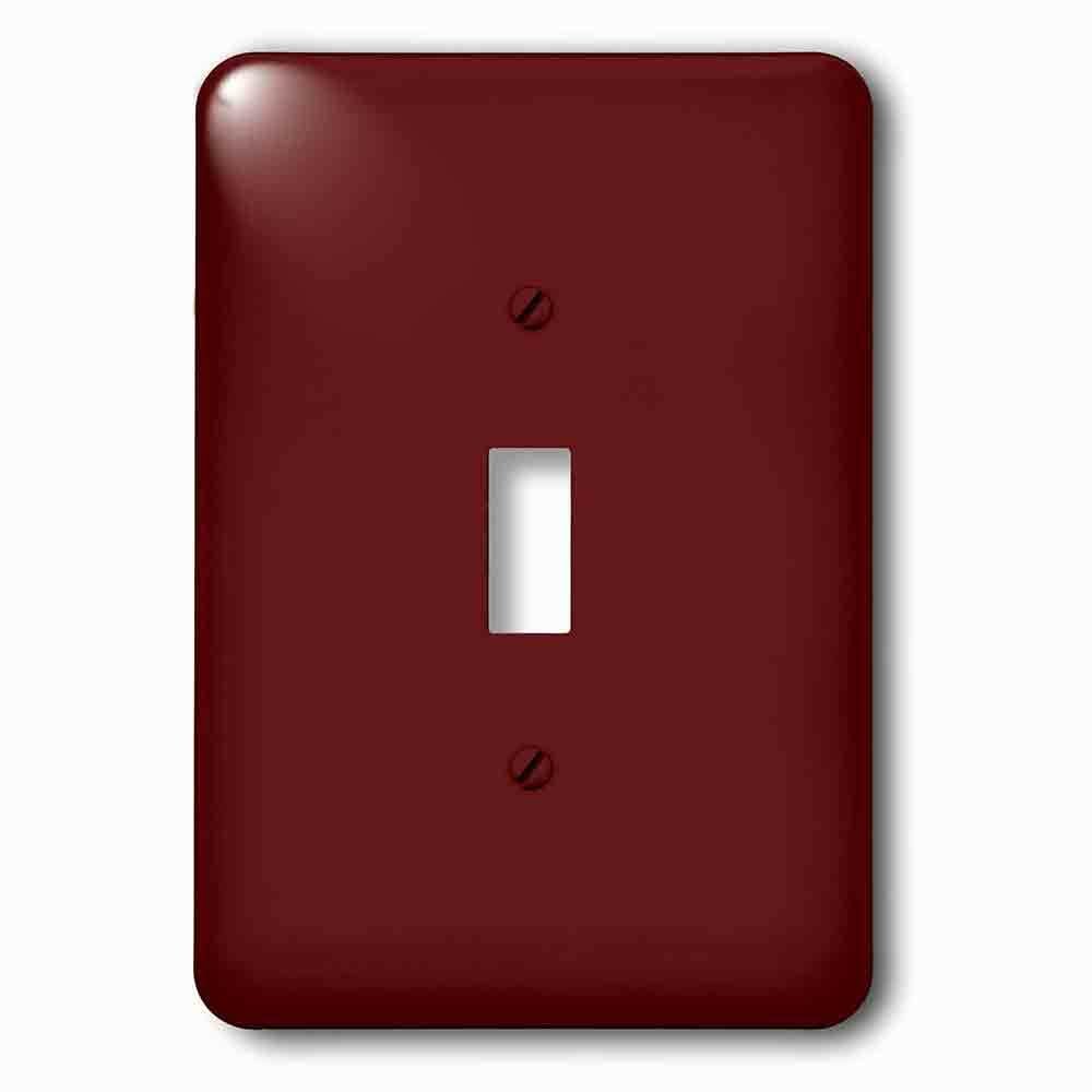 Single Toggle Wallplate With Print Of Solid Dark Barn Red