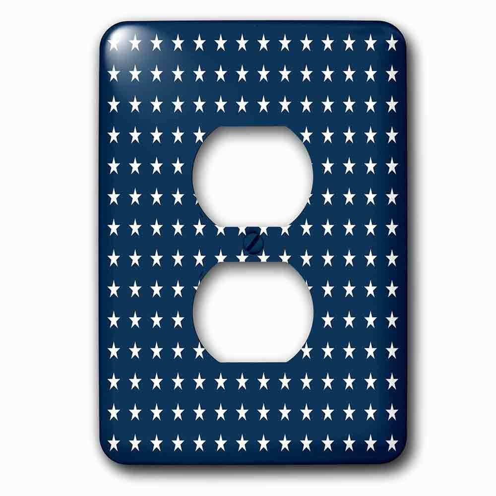 Single Duplex Outlet With Navy And White Stars