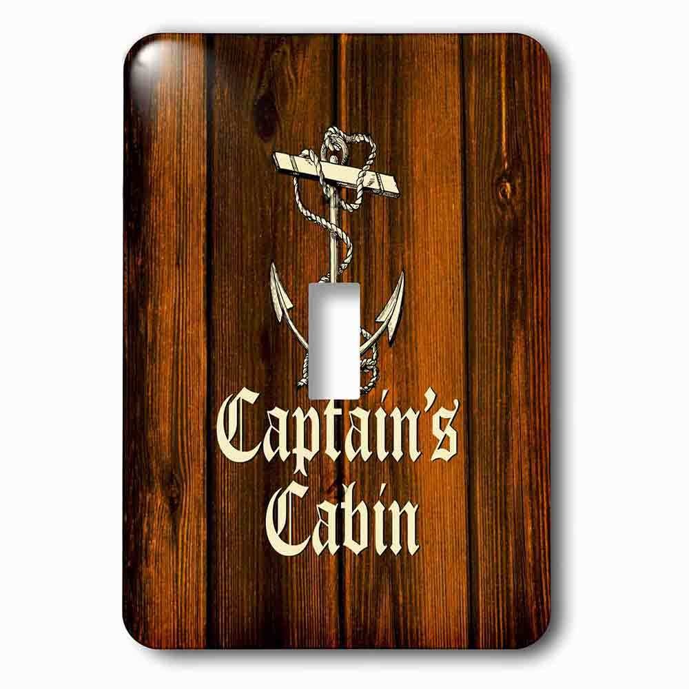 Single Toggle Wallplate With Nautical Anchor Designcaptains Cabinnot Real Wood